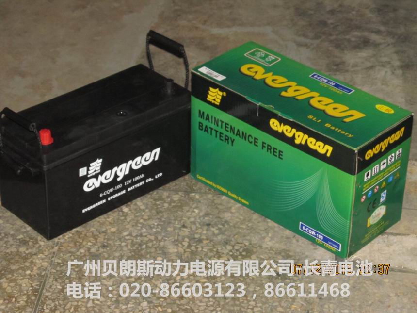 长青蓄电池6-QW-100,12V100AH
